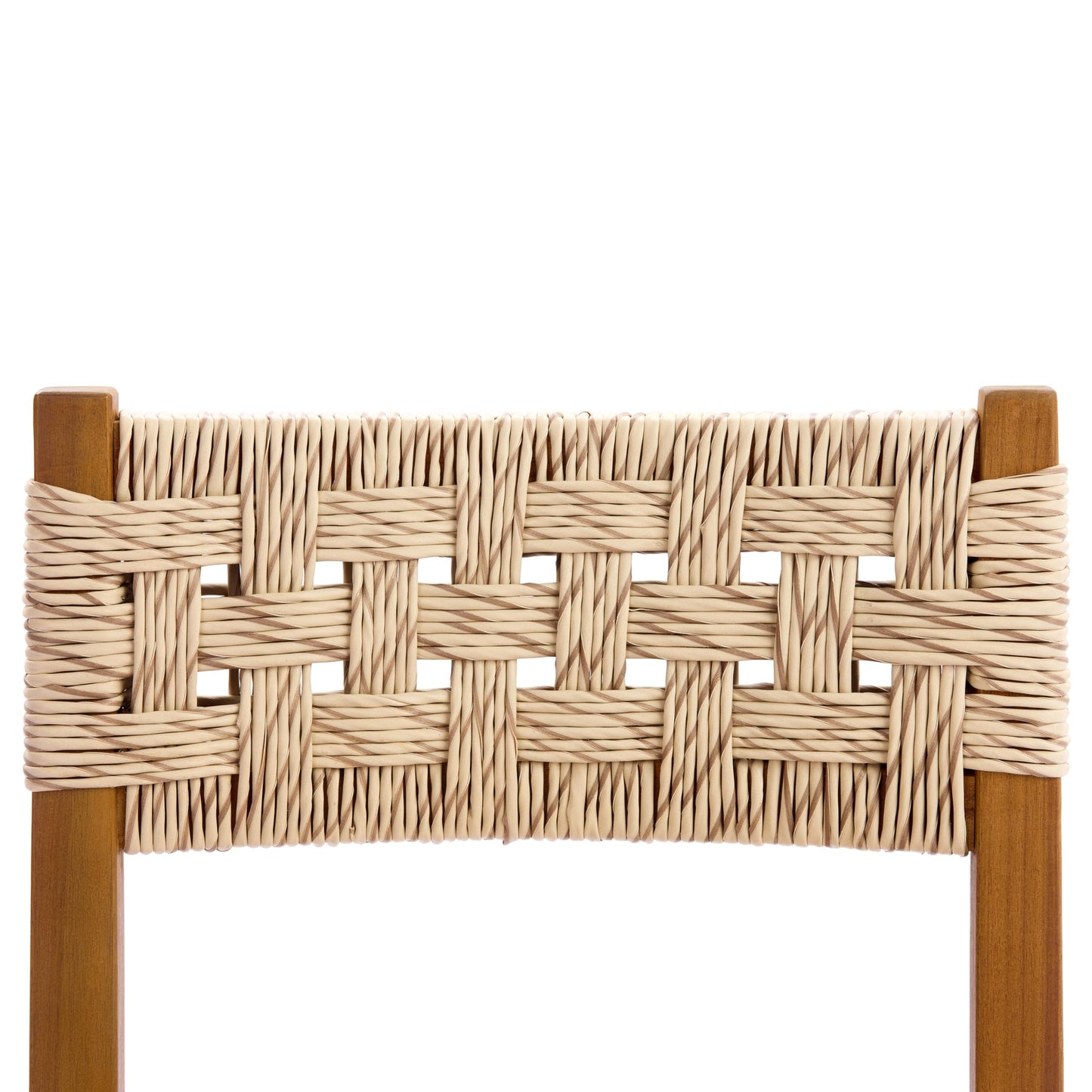 Christopher Knight Home 5 Piece Outdoor Dining Set Acacia Wood Square Table and 4 Light Grey Wicker Chairs Teak Finish Patio Furniture Set for Garden Backyard Balcony Deck