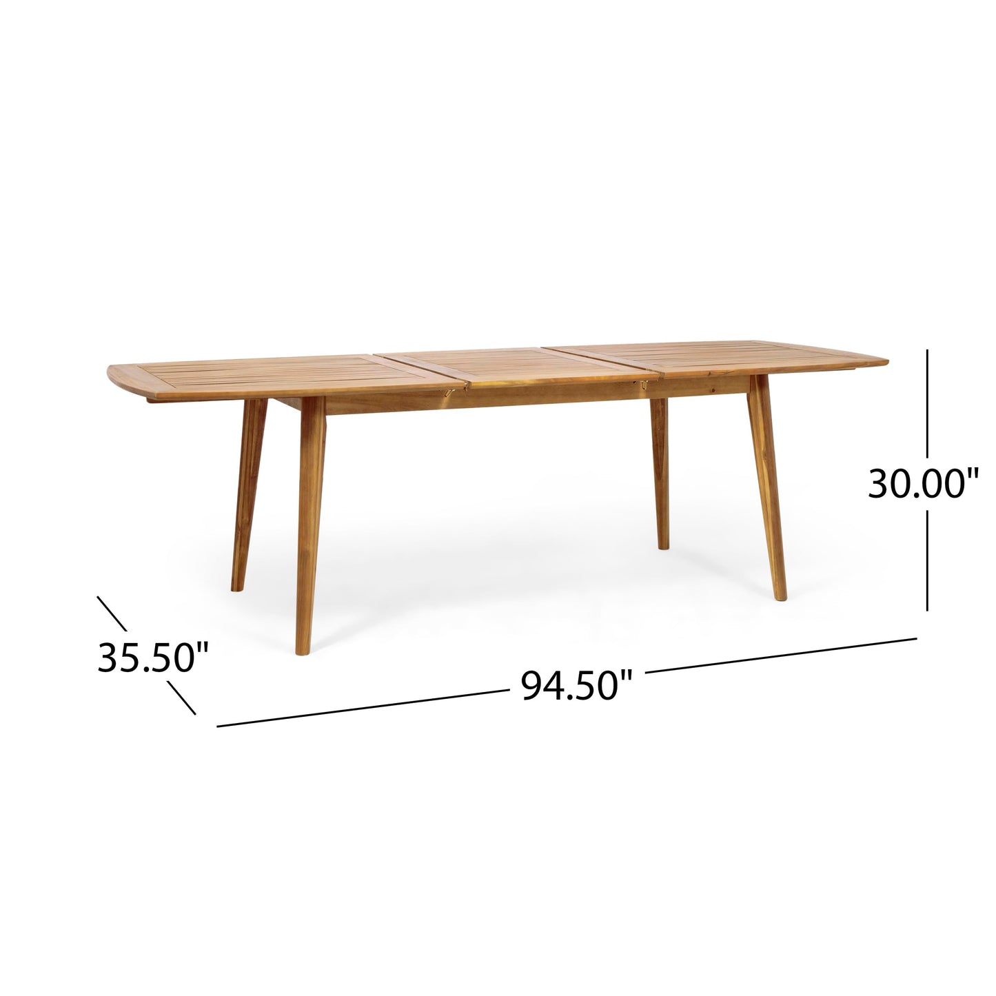 Christopher Knight Home Stamford Outdoor Acacia Wood Expandable 8 Seater Dining Set, Teak
