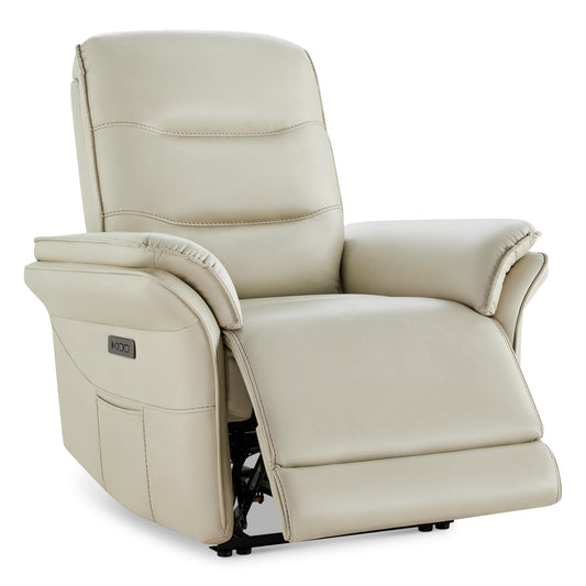 KISLOT Power Recliner Chair with Adjustable Headrest and Footrest, Dual Motor Leather Reclining Chair with USB/Type-C Charging, Zero Gravity Modern Electric Recliner for Adults Living Room Bedroom