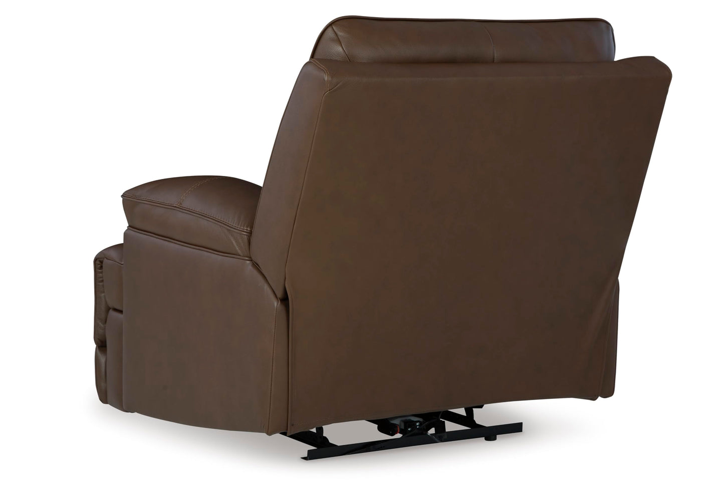 Signature Design by Ashley VonRyan Modern Zero Gravity Leather Match Power Recliner with Adjustable Headrest and USB Ports, Dark Brown