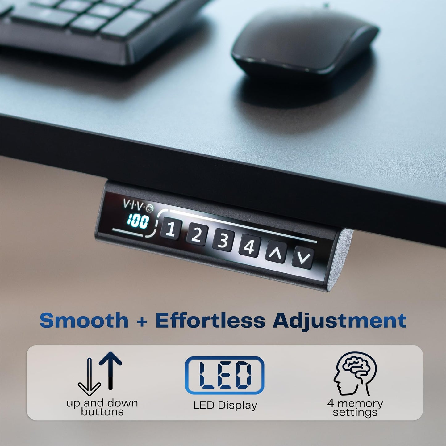VIVO Electric Dry Erase 60 x 24 in Standing Desk, Memory Height Adjustment, 1B Series, Holds 220 lbs, Whiteboard Top Gray Frame, DESK-KIT-1G6WE