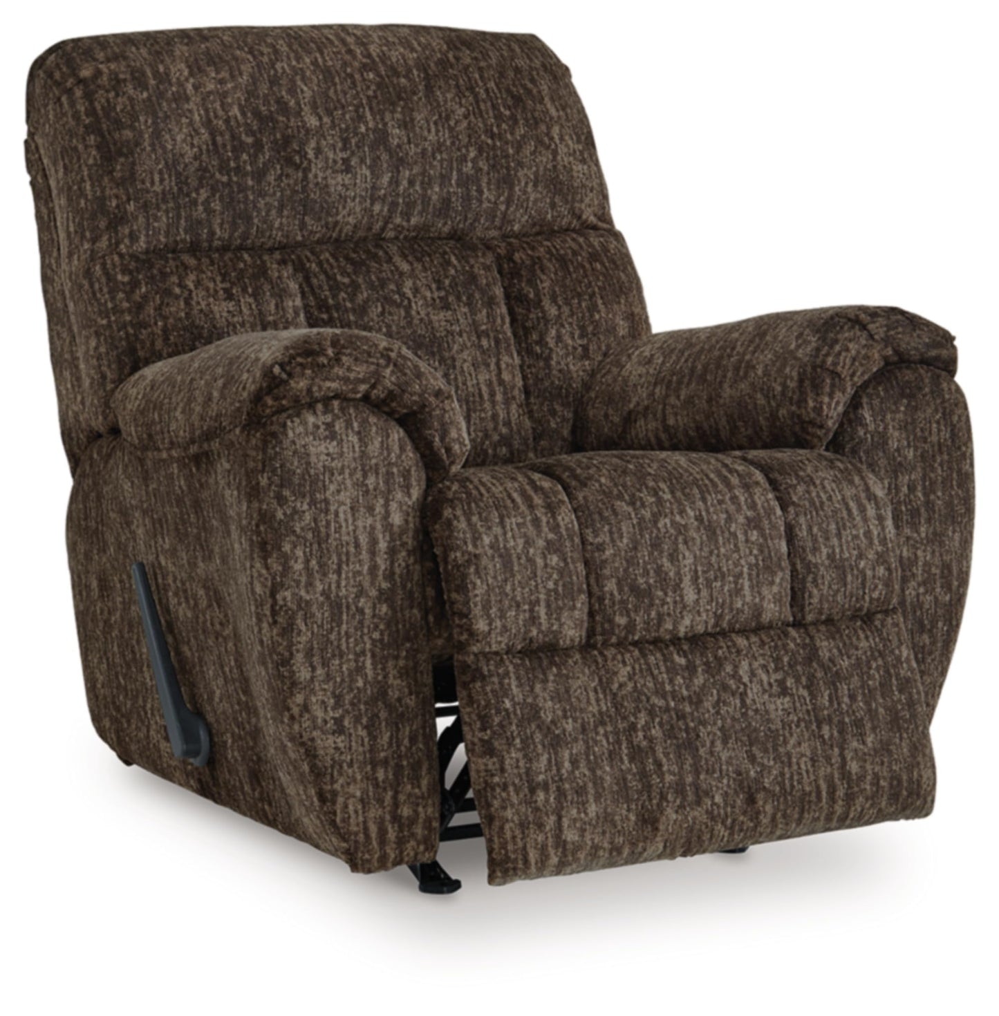 Signature Design by Ashley Rampant Casual Manual Rocker Recliner with Pillow-Top Arms, Dark Brown