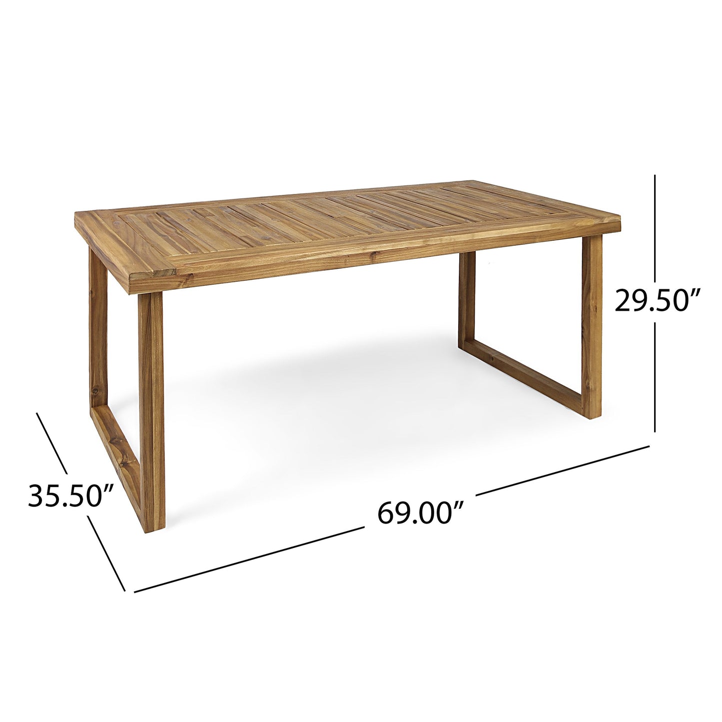 Christopher Knight Home Terry Acacia Wood Patio Dining Set for 6, Solid Wood Outdoor Dining Table Set for 6, 7 Piece Outdoor Dining Set with Rectangular Table and Woven Rope Accents, Teak+Beige+Grey
