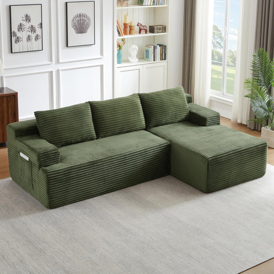 96" Modular Sectional Sofa, Cloud Sectional Couch with Deep Seat, Modern L-Shape Corner Sofa Couch with Right Facing Chaise,Upholstered Boneless Couches for Living Room Bedroom